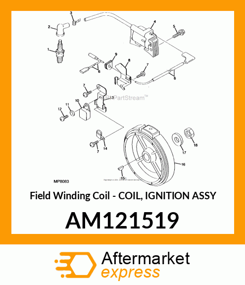 Field Winding Coil - COIL, IGNITION ASSY AM121519