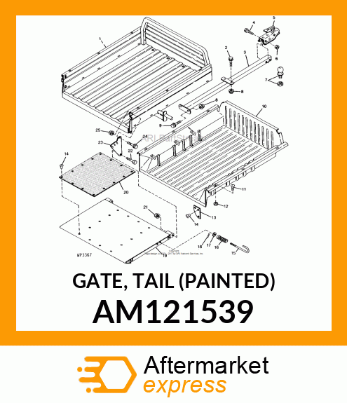 GATE, TAIL (PAINTED) AM121539