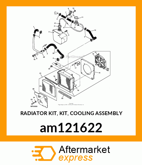 RADIATOR KIT, KIT, COOLING ASSEMBLY am121622