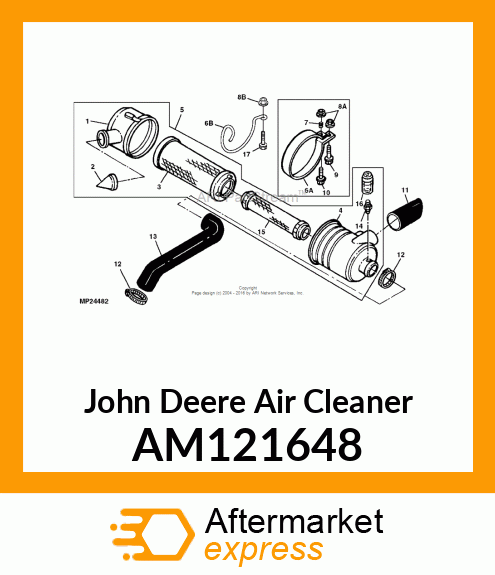 CLEANER, AIR (4" DUAL ELEMENT) AM121648