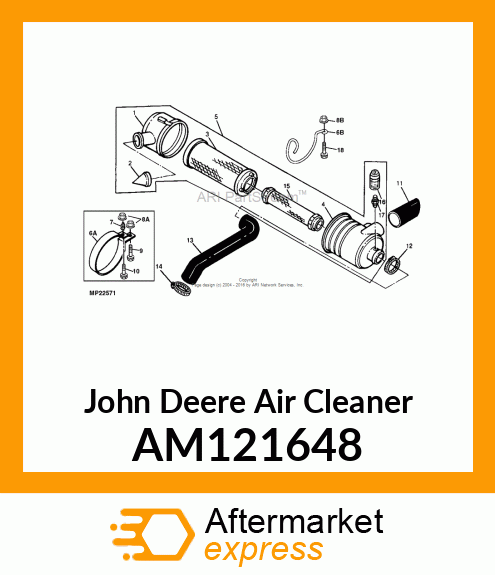 CLEANER, AIR (4" DUAL ELEMENT) AM121648