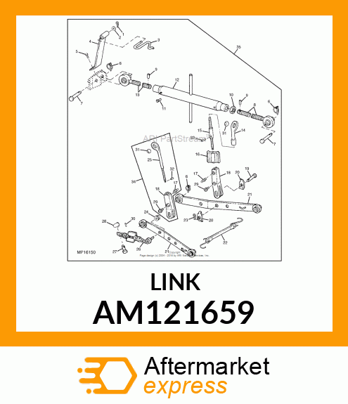 LINK, LINK, DRAFT ASSY AM121659