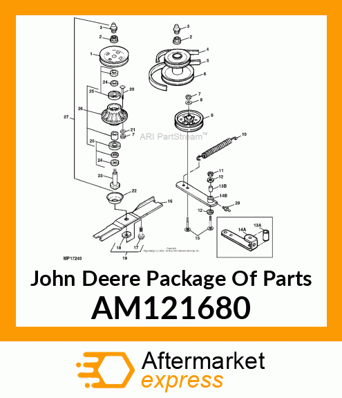 PACKAGE OF PARTS, KIT, BLADE WASHER AM121680