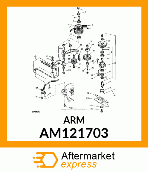 ARM, ARM, WELDED SECONDARY AM121703