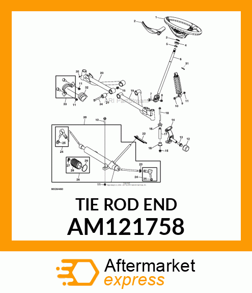 END, TIE ROD AM121758