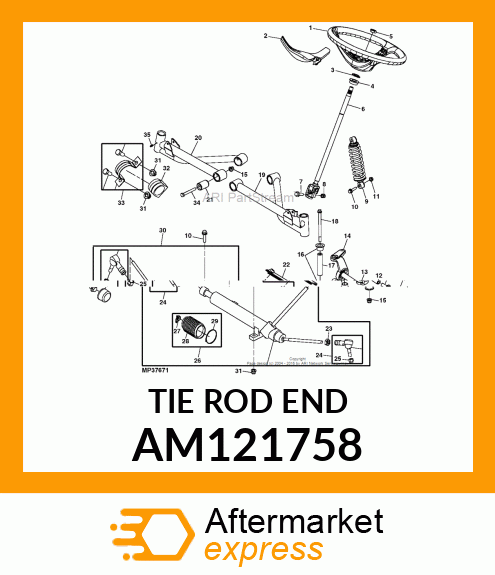 END, TIE ROD AM121758