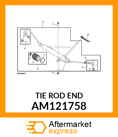 END, TIE ROD AM121758