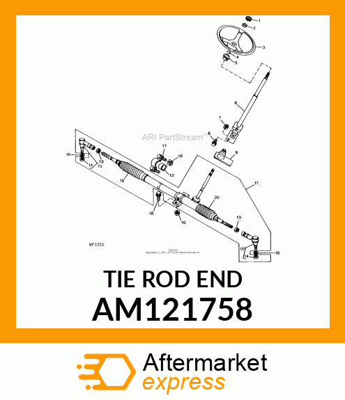 END, TIE ROD AM121758