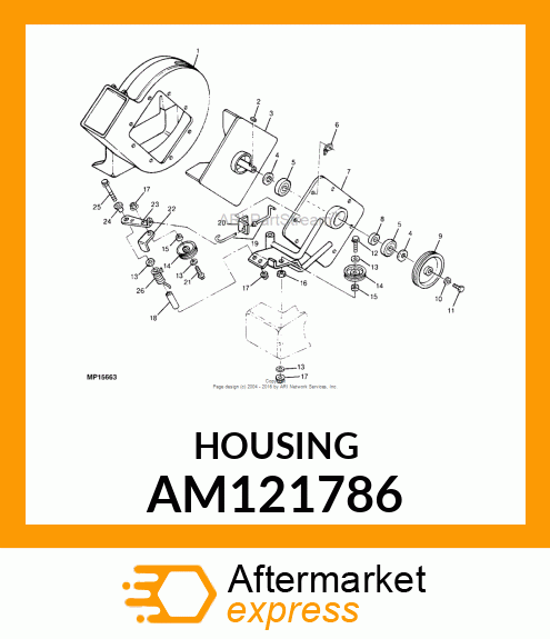 HOUSING, BLOWER ASSY AM121786