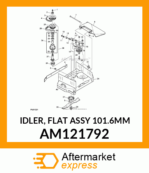 IDLER, FLAT ASSY 101.6MM AM121792