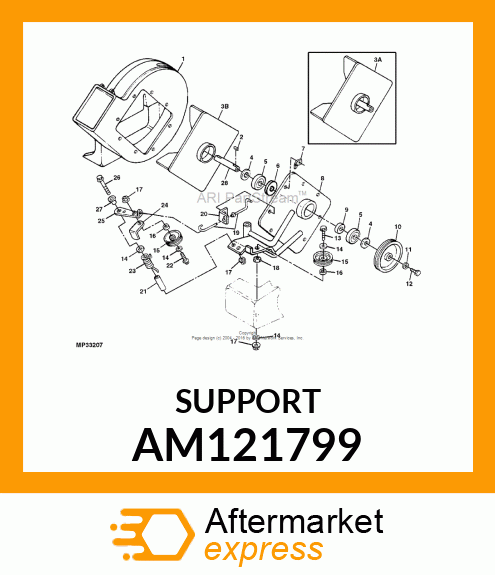 SEAT SUSPENSION, SUPPORT, WELDED MO AM121799