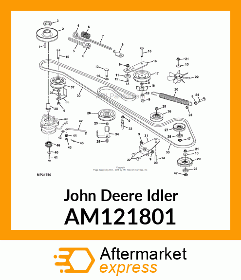 IDLER, FLAT W/BEARING AM121801