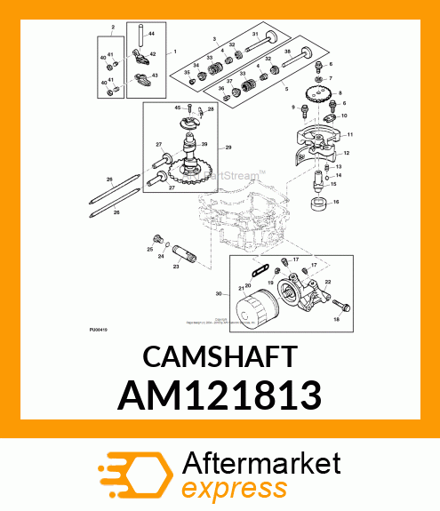 Camshaft - CAMSHAFT, COMPLETE AM121813