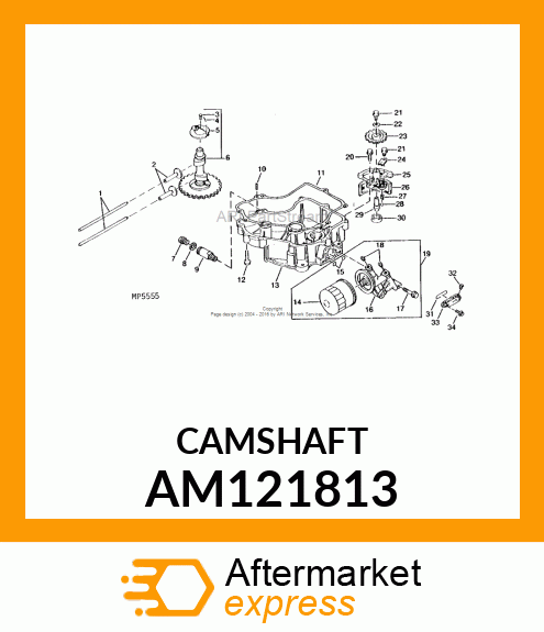 Camshaft - CAMSHAFT, COMPLETE AM121813