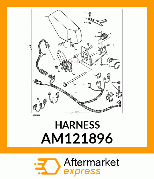 HARNESS, SPOUT WIRING AM121896