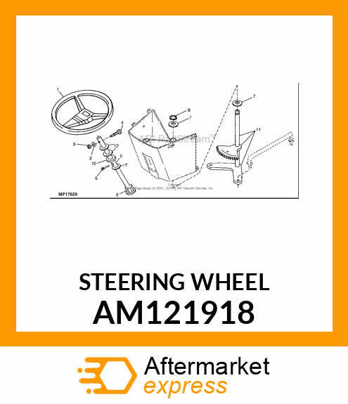 WHEEL, STEERING ASSEMBLY # AM121918