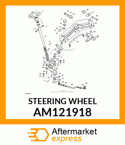 WHEEL, STEERING ASSEMBLY # AM121918