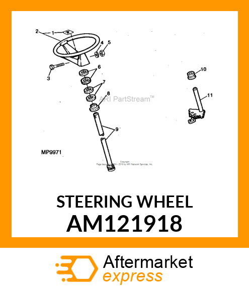 WHEEL, STEERING ASSEMBLY # AM121918