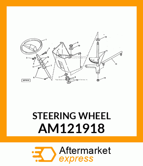 WHEEL, STEERING ASSEMBLY # AM121918