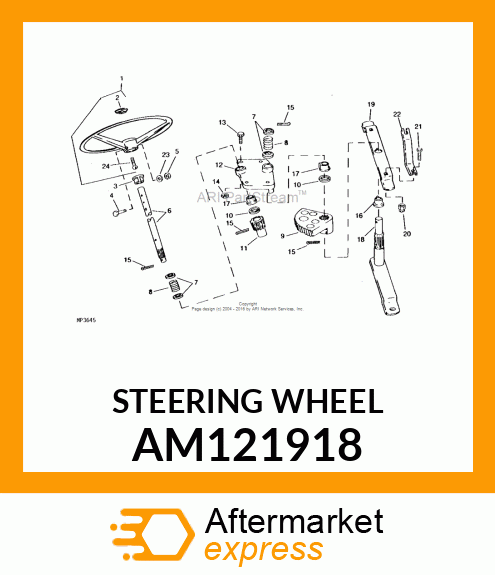 WHEEL, STEERING ASSEMBLY # AM121918