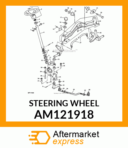 WHEEL, STEERING ASSEMBLY # AM121918