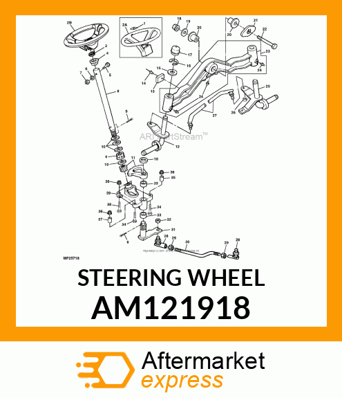 WHEEL, STEERING ASSEMBLY # AM121918