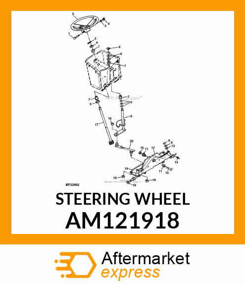 WHEEL, STEERING ASSEMBLY # AM121918