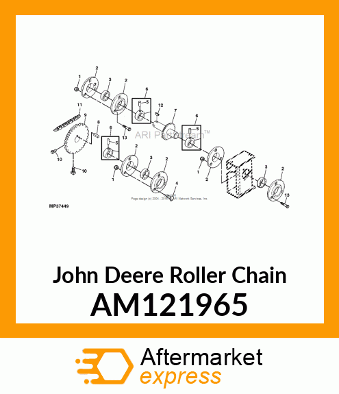 CHAIN, ROLLER(#40,52 TOTAL PITCHES) AM121965
