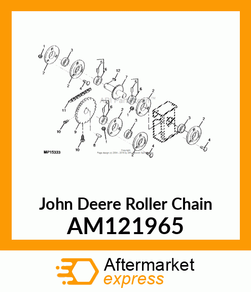CHAIN, ROLLER(#40,52 TOTAL PITCHES) AM121965