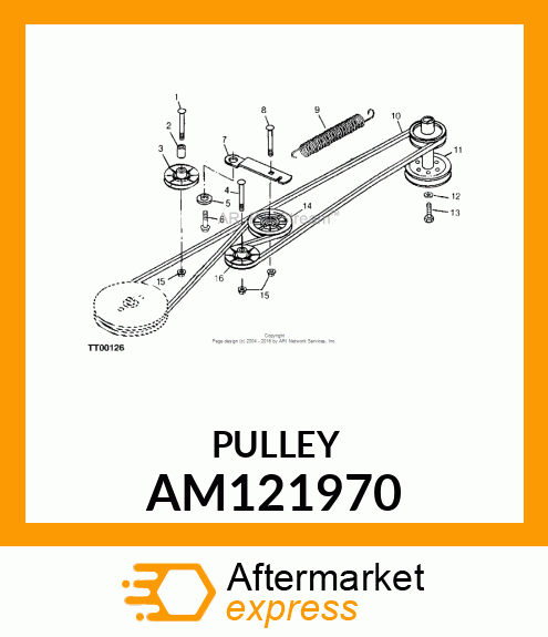 PULLEY, PULLEY, FLAT IDLER AM121970
