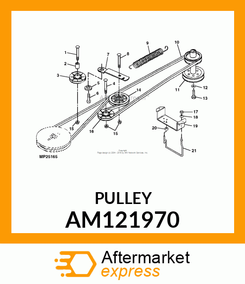 PULLEY, PULLEY, FLAT IDLER AM121970