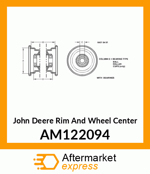 WHEEL ASSEMBLY AM122094