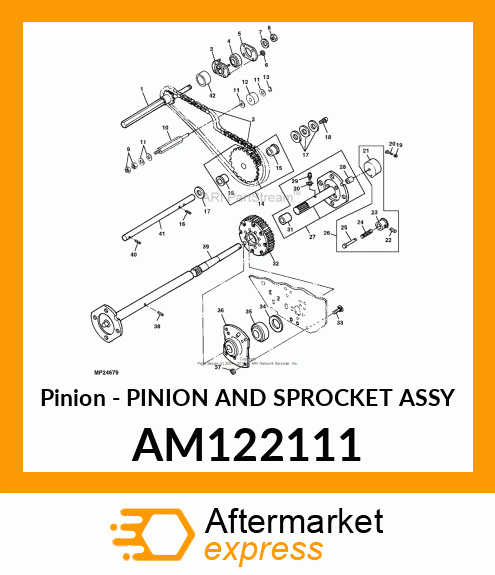 Pinion - PINION AND SPROCKET ASSY AM122111