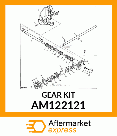 Gear Kit - GEAR KIT, KIT, WORM AND GEAR AM122121