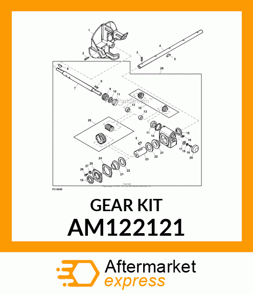 Gear Kit - GEAR KIT, KIT, WORM AND GEAR AM122121