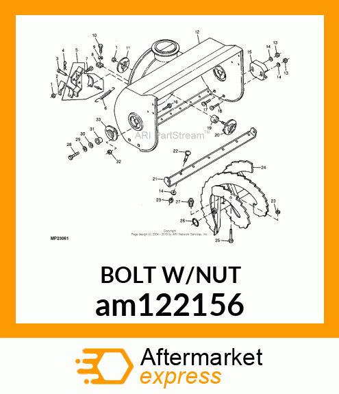 HARDWARE KIT, KIT, BOLT amp; NUT am122156