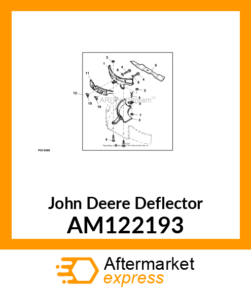 DEFLECTOR, WELDED 38" MULCHING AM122193