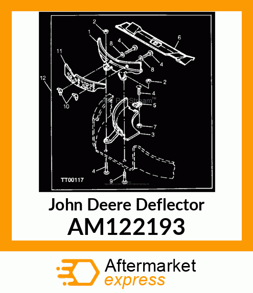 DEFLECTOR, WELDED 38" MULCHING AM122193