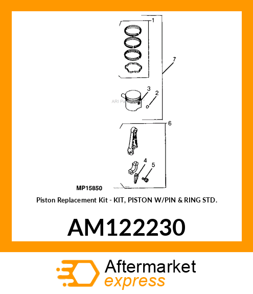 Piston Replacement Kit AM122230