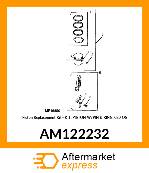 Piston Replacement Kit AM122232