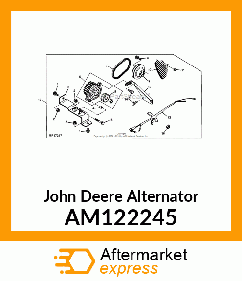 ALTERNATOR, ASSY AM122245