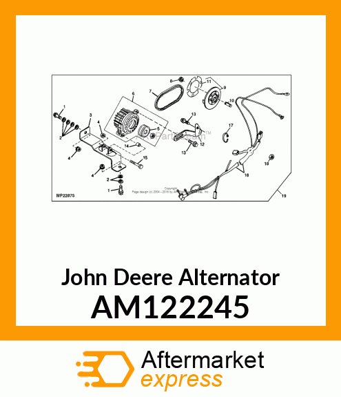 ALTERNATOR, ASSY AM122245