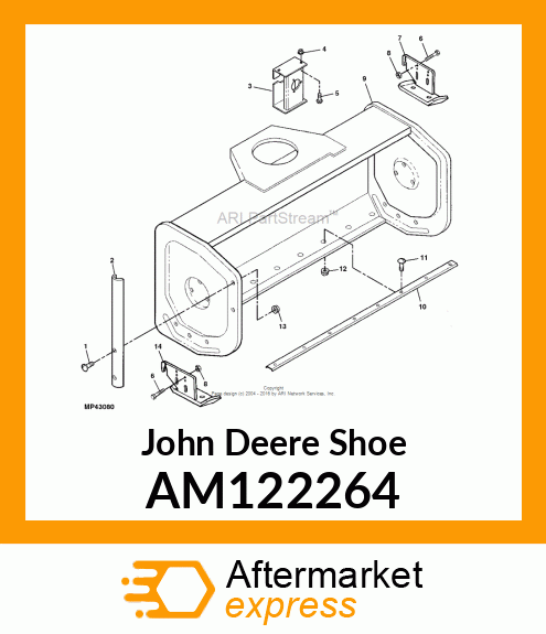 SHOE, WELDED RH SKID AM122264