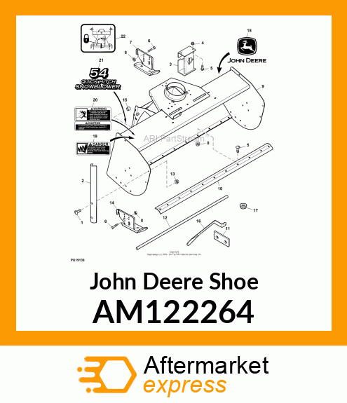 SHOE, WELDED RH SKID AM122264