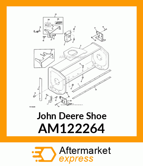 SHOE, WELDED RH SKID AM122264