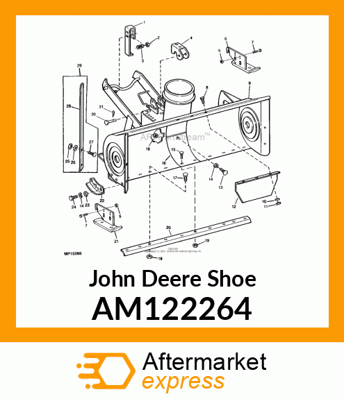 SHOE, WELDED RH SKID AM122264