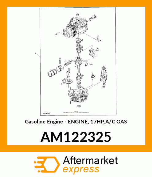 Gasoline Engine - ENGINE, 17HP,A/C GAS AM122325