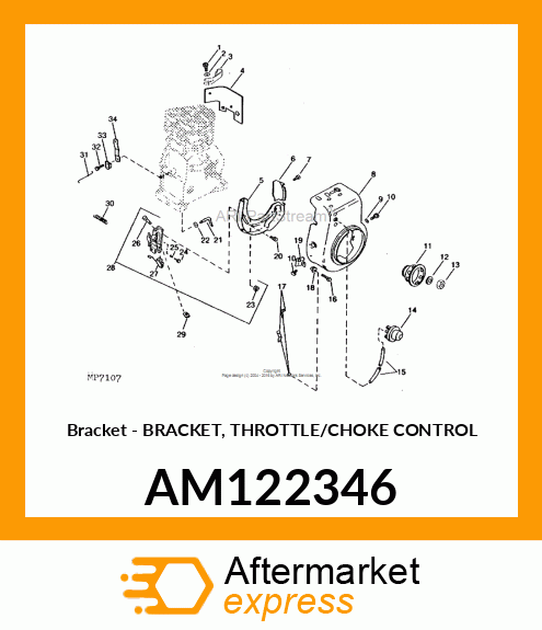 Bracket Throttle/Choke Con AM122346