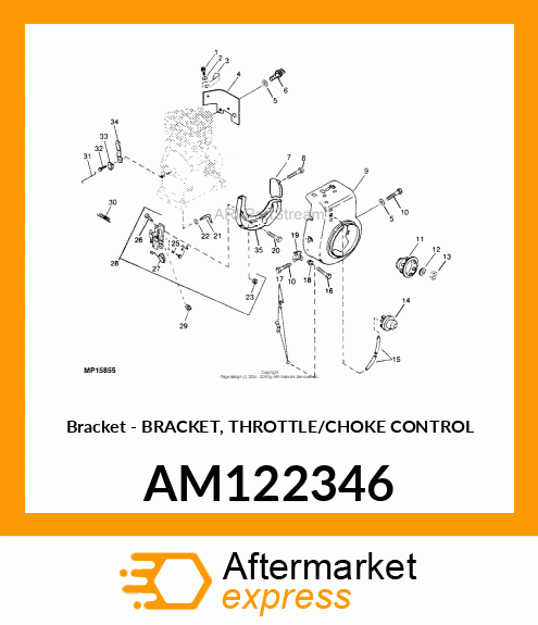 Bracket Throttle/Choke Con AM122346