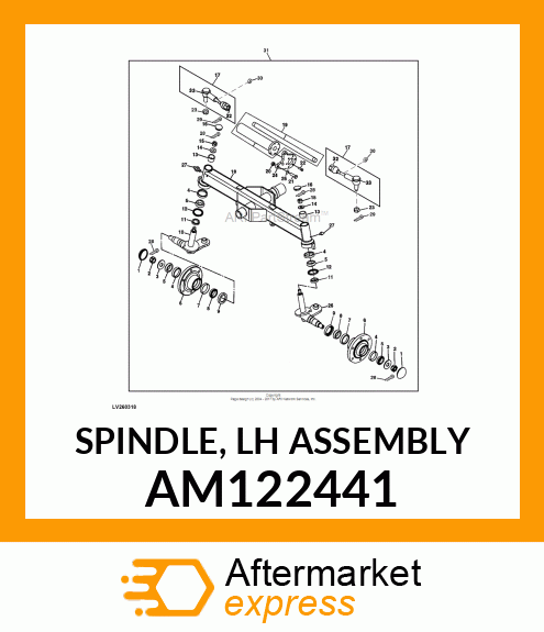 SPINDLE, LH ASSEMBLY AM122441